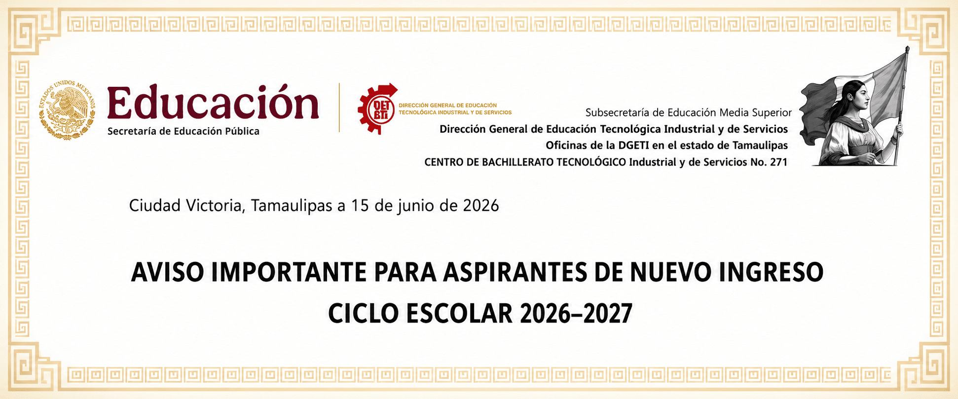 Aviso nuevo Ing